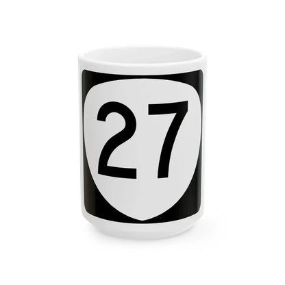 OR 27 (Oregon) (Road Sign) White Coffee Mug 15oz - Go Mug Yourself