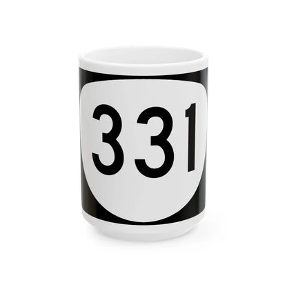 OR 331 (Oregon) (Road Sign) White Coffee Mug 15oz - Go Mug Yourself