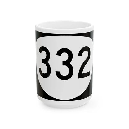 OR 332 (Oregon) (Road Sign) White Coffee Mug 15oz - Go Mug Yourself