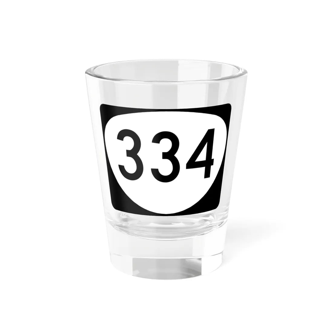 OR 334 (Oregon) (Road Sign) Shot Glass 1.5oz 1.5oz - Go Mug Yourself