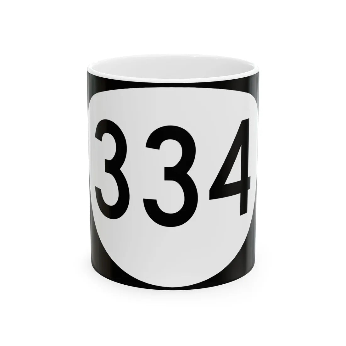 OR 334 (Oregon) (Road Sign) White Coffee Mug 11oz - Go Mug Yourself