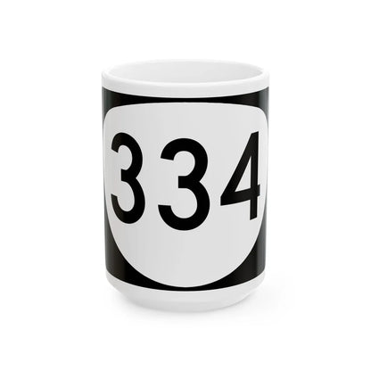 OR 334 (Oregon) (Road Sign) White Coffee Mug 15oz - Go Mug Yourself