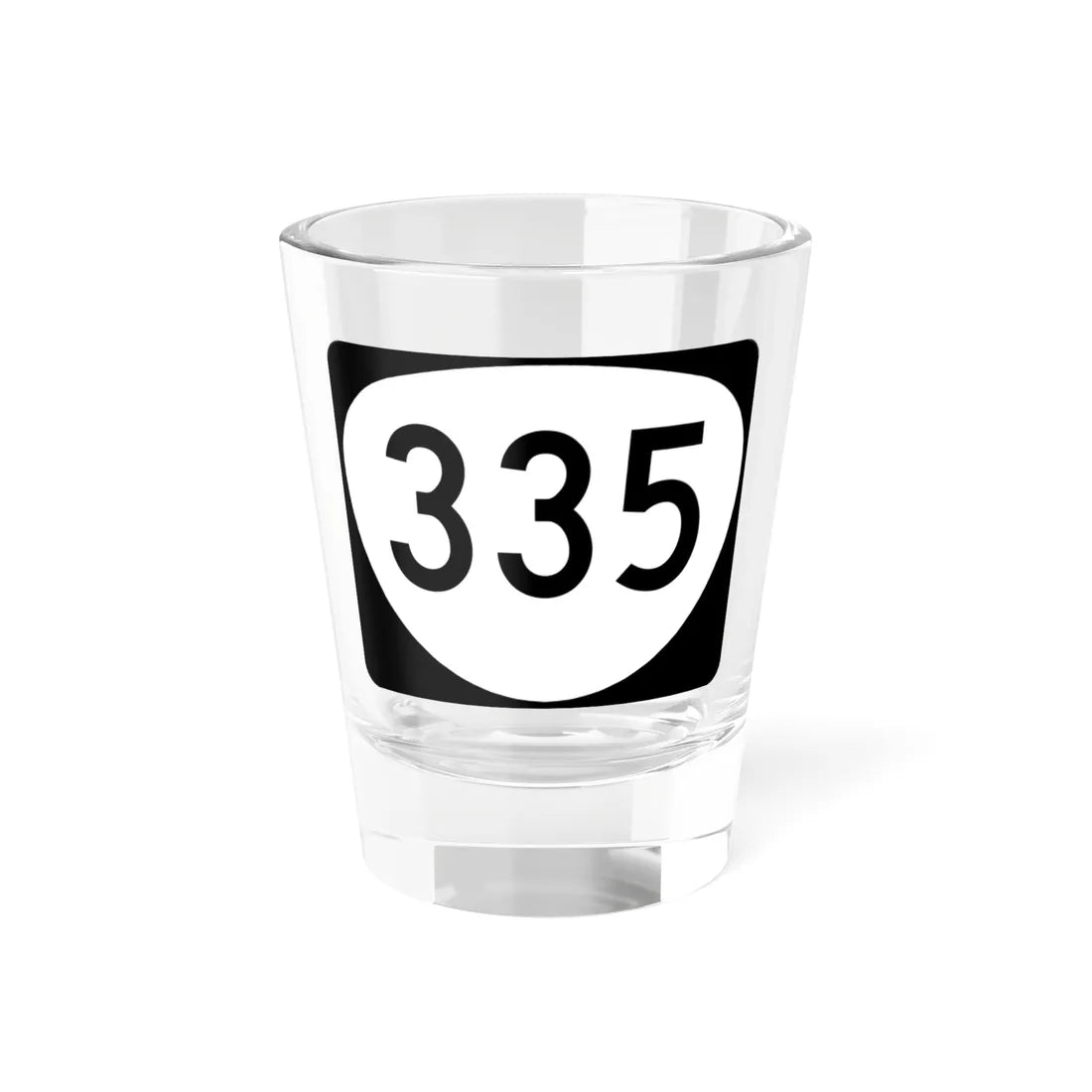 OR 335 (Oregon) (Road Sign) Shot Glass 1.5oz 1.5oz - Go Mug Yourself