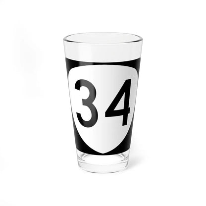 OR 34 (Oregon) (Road Sign) Pint Glass 16oz 16oz - Go Mug Yourself