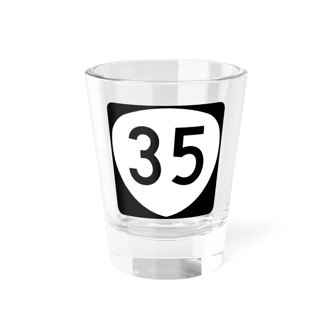 OR 35 (Oregon) (Road Sign) Shot Glass 1.5oz 1.5oz - Go Mug Yourself