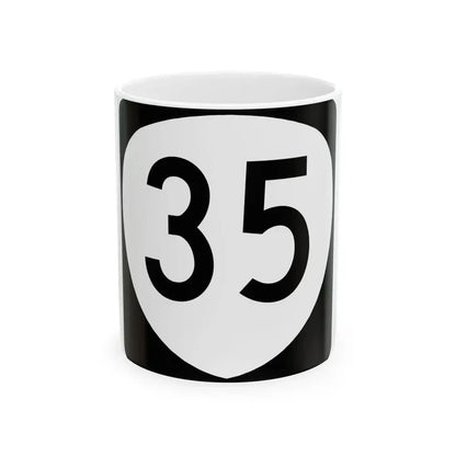 OR 35 (Oregon) (Road Sign) White Coffee Mug 11oz - Go Mug Yourself