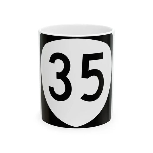 OR 35 (Oregon) (Road Sign) White Coffee Mug 11oz - Go Mug Yourself