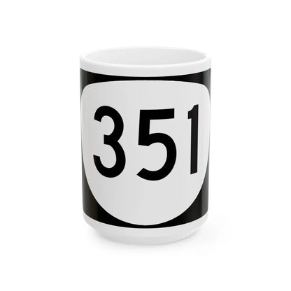 OR 351 (Oregon) (Road Sign) White Coffee Mug 15oz - Go Mug Yourself
