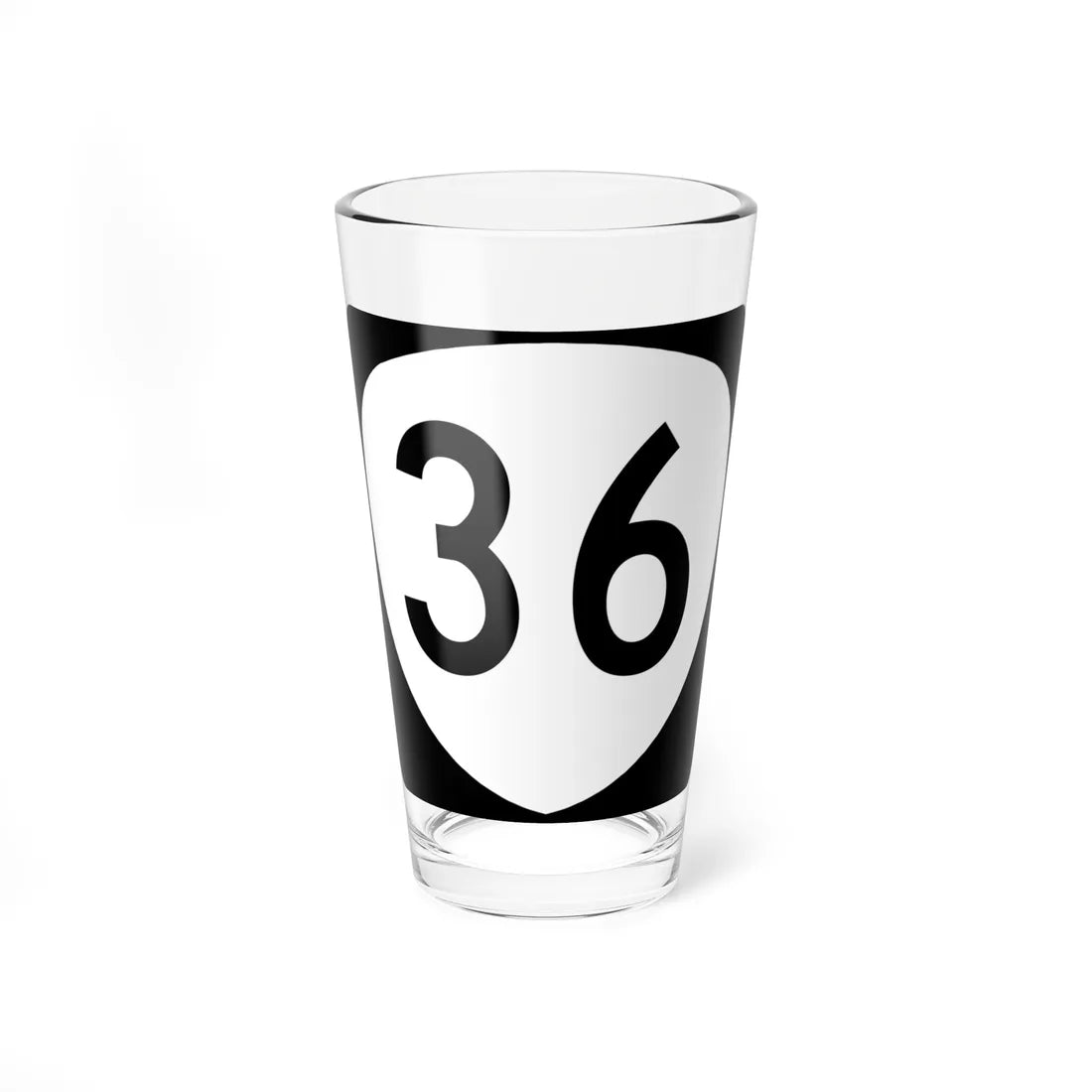 OR 36 (Oregon) (Road Sign) Pint Glass 16oz 16oz - Go Mug Yourself