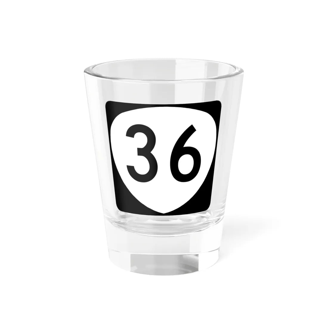 OR 36 (Oregon) (Road Sign) Shot Glass 1.5oz 1.5oz - Go Mug Yourself