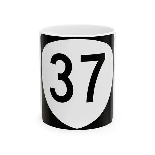 OR 37 (Oregon) (Road Sign) White Coffee Mug 11oz - Go Mug Yourself