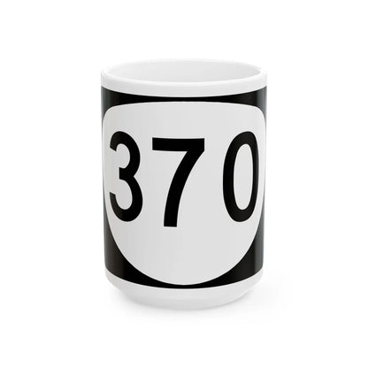 OR 370 (Oregon) (Road Sign) White Coffee Mug 15oz - Go Mug Yourself