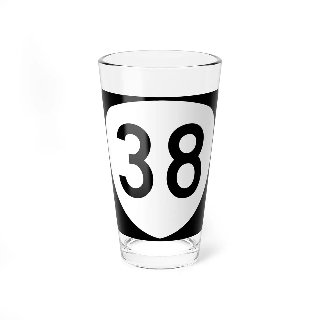 OR 38 (Oregon) (Road Sign) Pint Glass 16oz 16oz - Go Mug Yourself