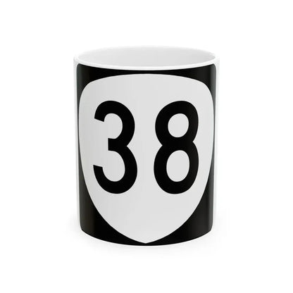 OR 38 (Oregon) (Road Sign) White Coffee Mug 11oz - Go Mug Yourself