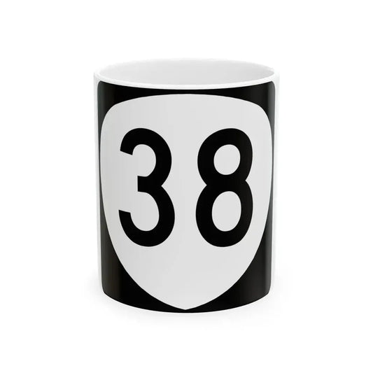 OR 38 (Oregon) (Road Sign) White Coffee Mug 11oz - Go Mug Yourself