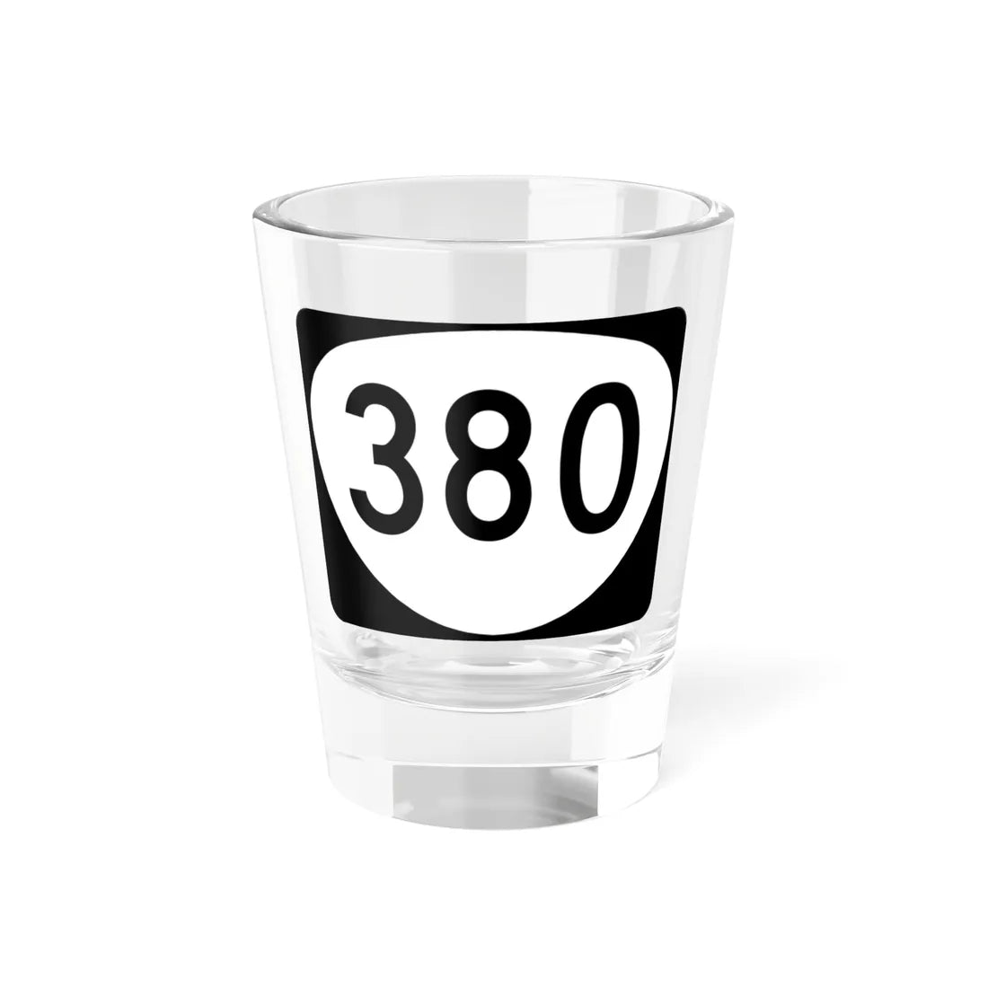 OR 380 (Oregon) (Road Sign) Shot Glass 1.5oz 1.5oz - Go Mug Yourself