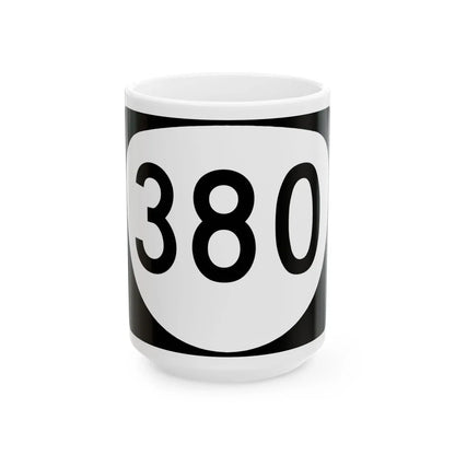 OR 380 (Oregon) (Road Sign) White Coffee Mug 15oz - Go Mug Yourself