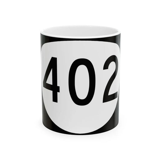 OR 402 (Oregon) (Road Sign) White Coffee Mug 11oz - Go Mug Yourself