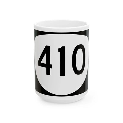 OR 410 (Oregon) (Road Sign) White Coffee Mug 15oz - Go Mug Yourself