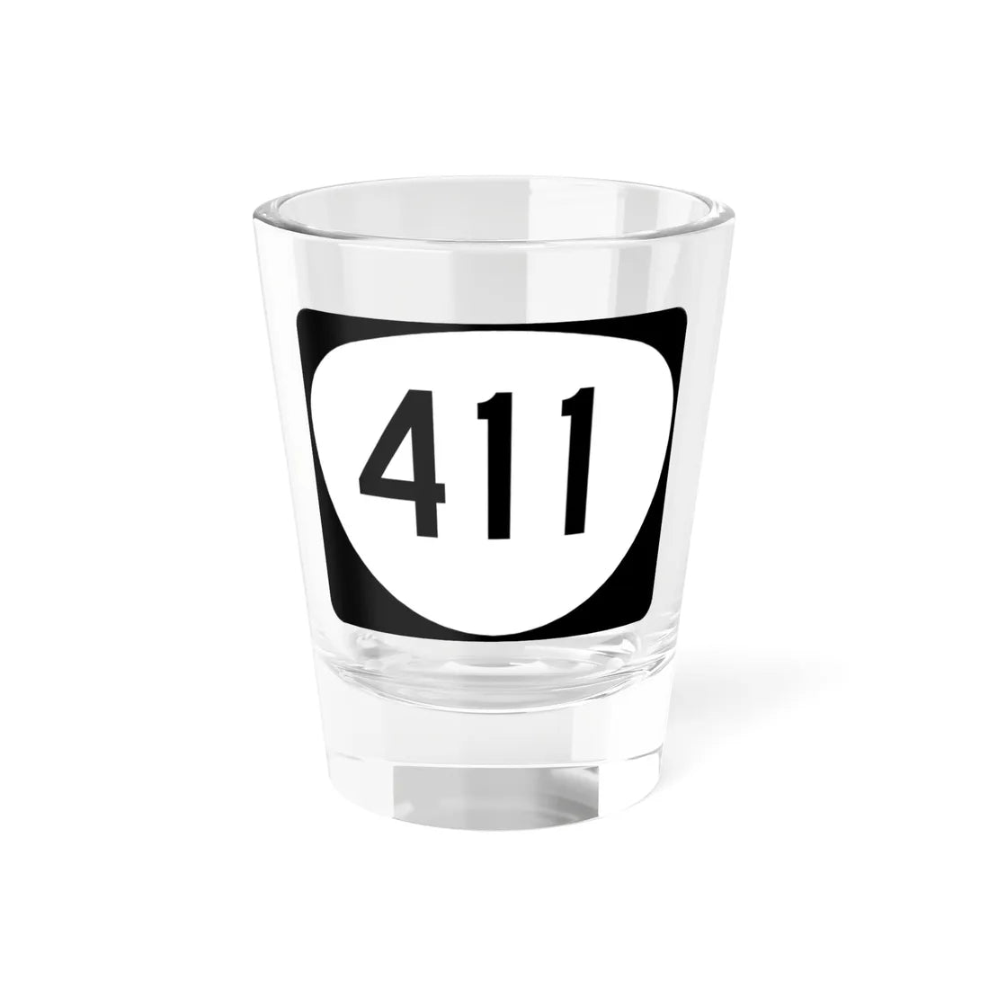 OR 411 (Oregon) (Road Sign) Shot Glass 1.5oz 1.5oz - Go Mug Yourself