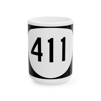 OR 411 (Oregon) (Road Sign) White Coffee Mug 15oz - Go Mug Yourself