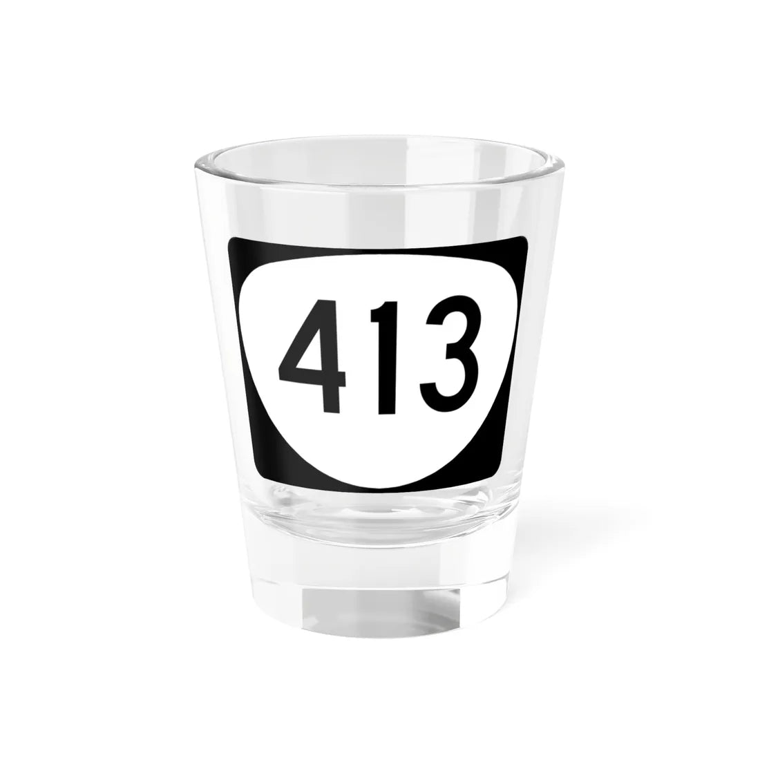 OR 413 (Oregon) (Road Sign) Shot Glass 1.5oz 1.5oz - Go Mug Yourself