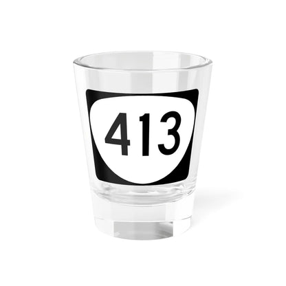OR 413 (Oregon) (Road Sign) Shot Glass 1.5oz 1.5oz - Go Mug Yourself