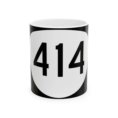 OR 414 (Oregon) (Road Sign) White Coffee Mug 11oz - Go Mug Yourself