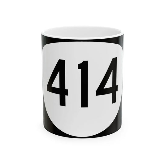 OR 414 (Oregon) (Road Sign) White Coffee Mug 11oz - Go Mug Yourself