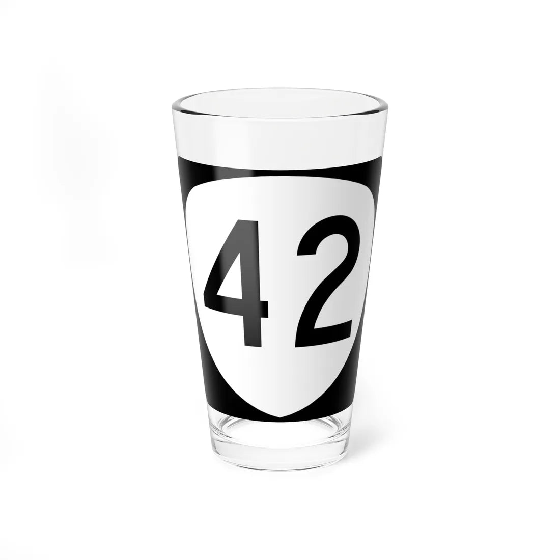 OR 42 (Oregon) (Road Sign) Pint Glass 16oz 16oz - Go Mug Yourself