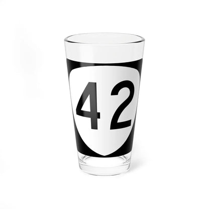 OR 42 (Oregon) (Road Sign) Pint Glass 16oz 16oz - Go Mug Yourself