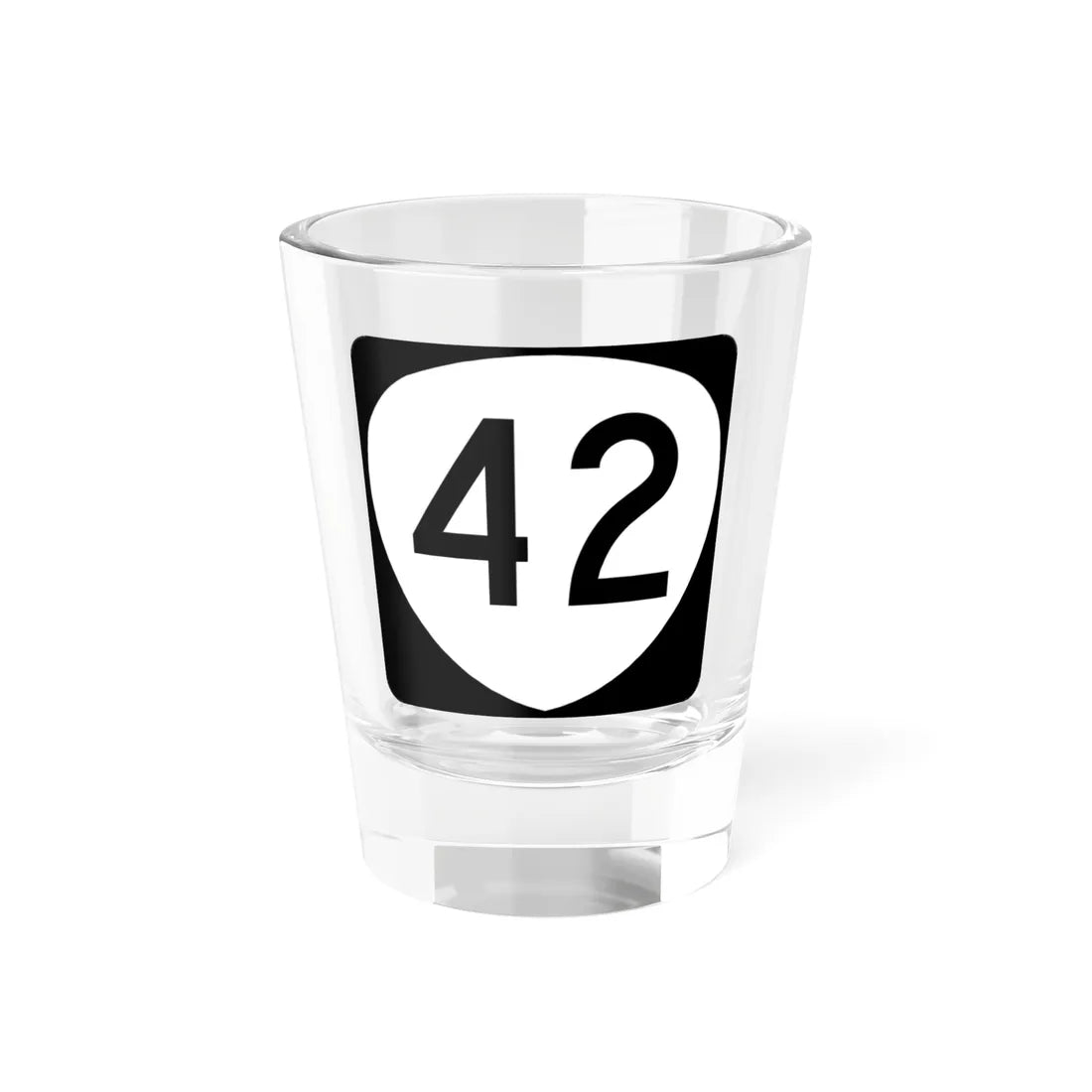 OR 42 (Oregon) (Road Sign) Shot Glass 1.5oz 1.5oz - Go Mug Yourself