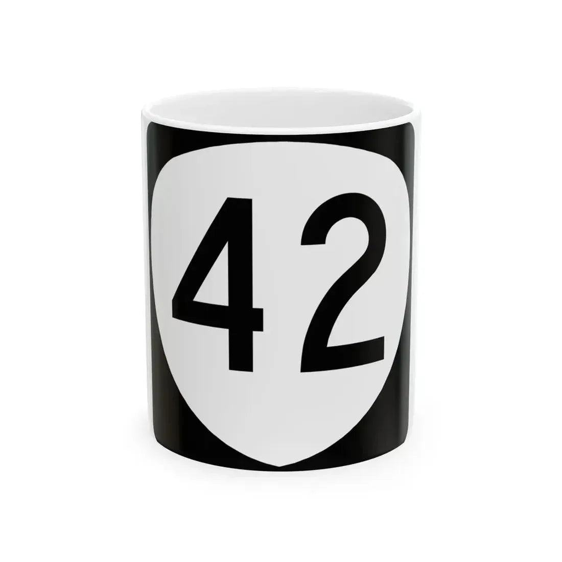 OR 42 (Oregon) (Road Sign) White Coffee Mug 11oz - Go Mug Yourself