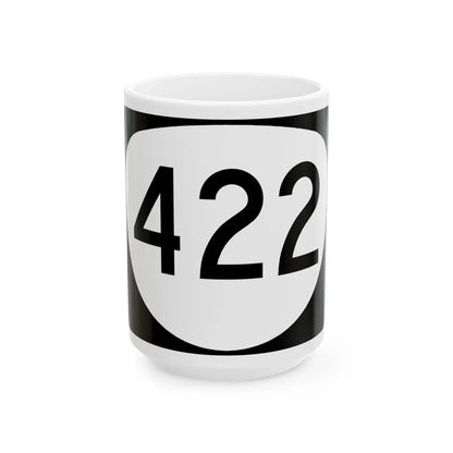 OR 422 (Oregon) (Road Sign) White Coffee Mug 15oz - Go Mug Yourself