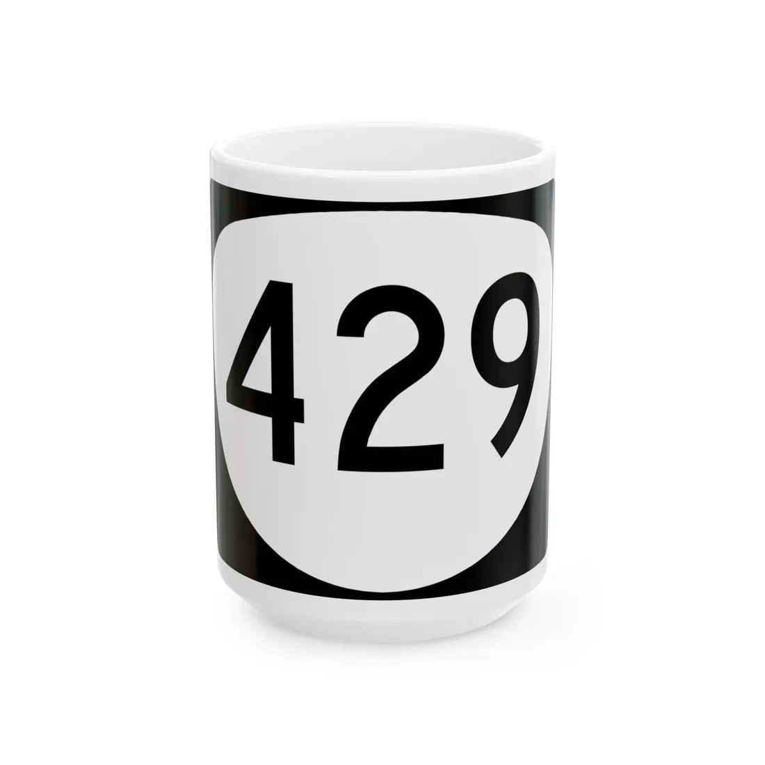 OR 429 (Oregon) (Road Sign) White Coffee Mug 15oz - Go Mug Yourself