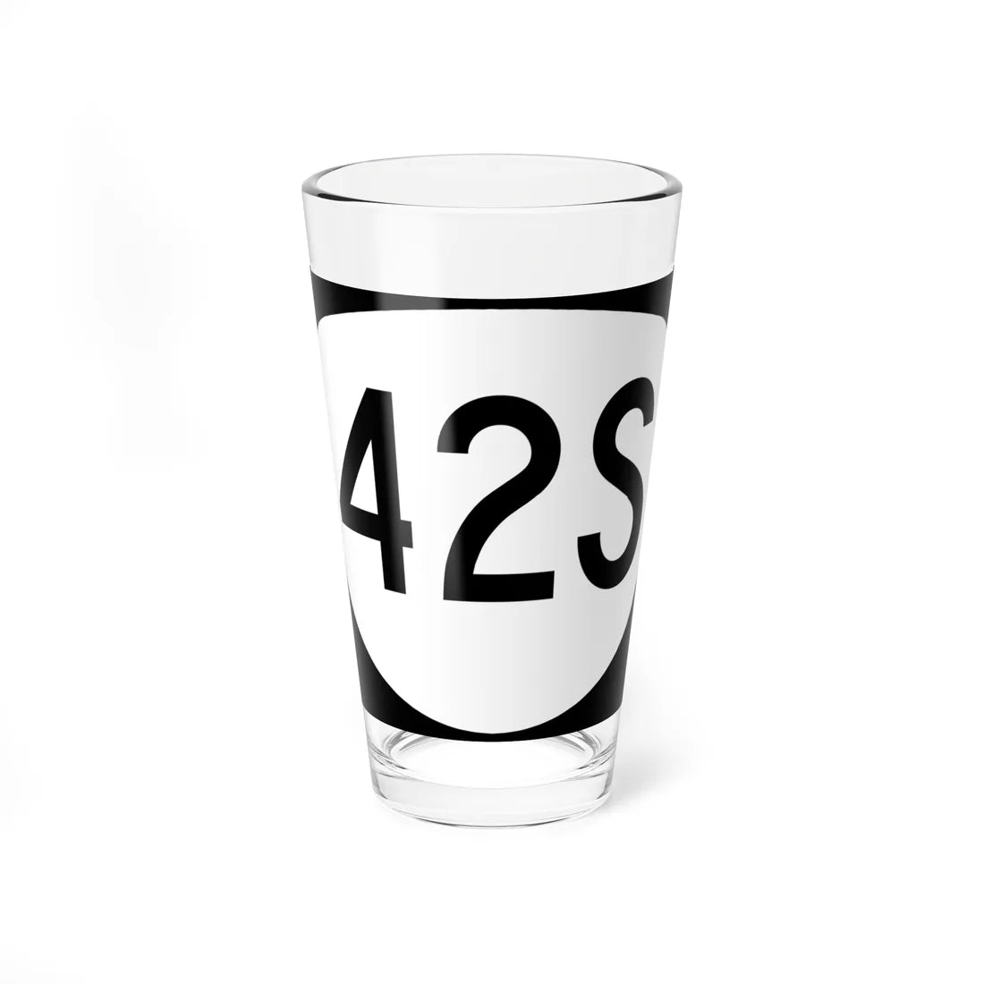OR 42S (Oregon) (Road Sign) Pint Glass 16oz - Go Mug Yourself