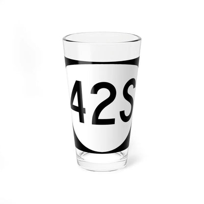 OR 42S (Oregon) (Road Sign) Pint Glass 16oz - Go Mug Yourself