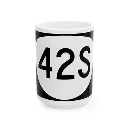 OR 42S (Oregon) (Road Sign) White Coffee Mug 15oz - Go Mug Yourself