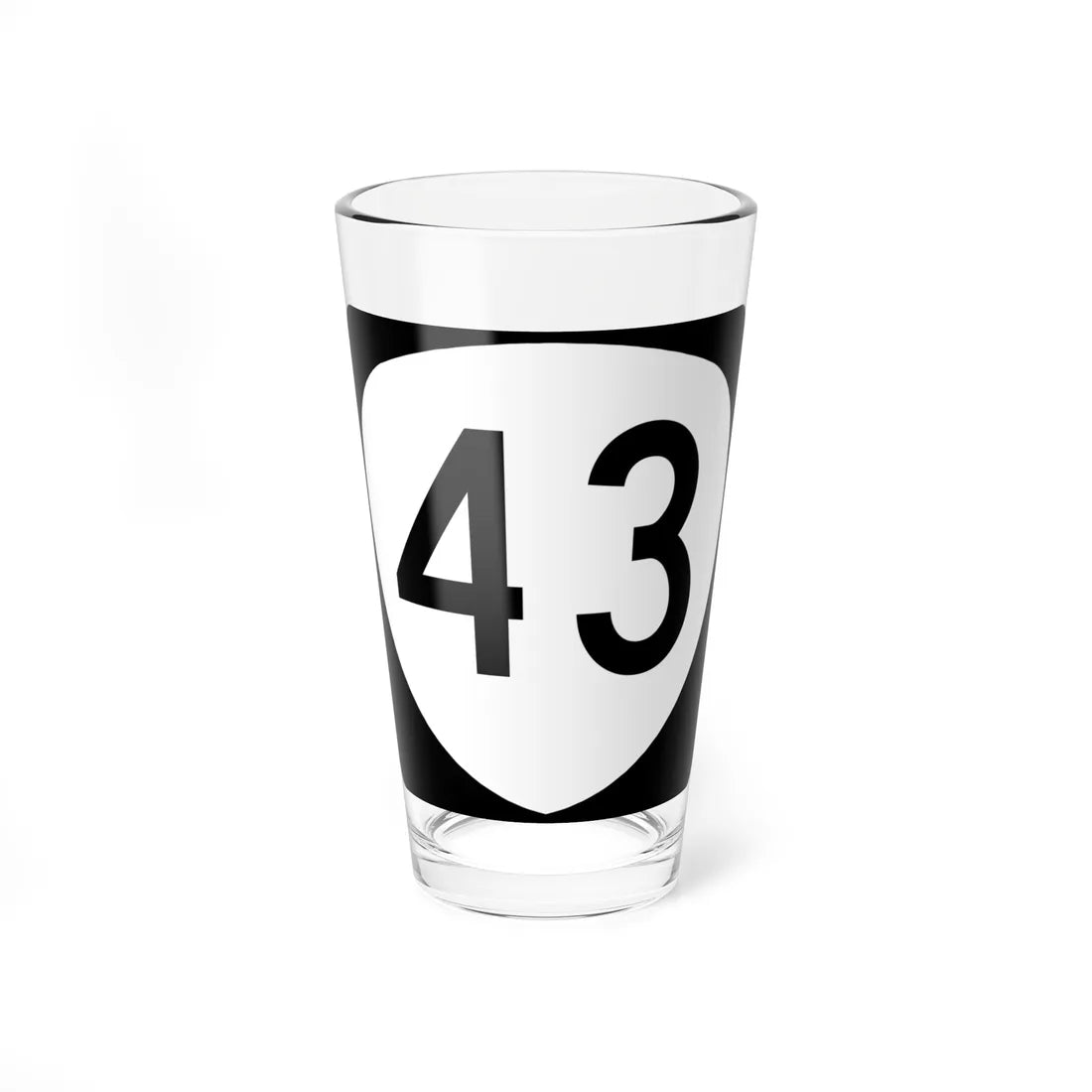 OR 43 (Oregon) (Road Sign) Pint Glass 16oz 16oz - Go Mug Yourself