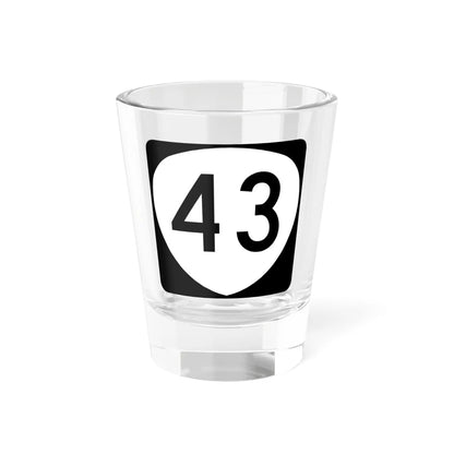 OR 43 (Oregon) (Road Sign) Shot Glass 1.5oz 1.5oz - Go Mug Yourself