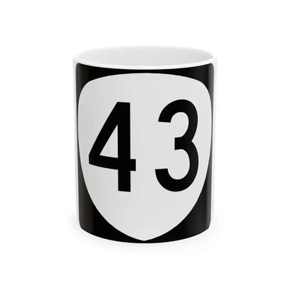 OR 43 (Oregon) (Road Sign) White Coffee Mug 11oz - Go Mug Yourself
