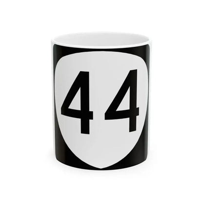 OR 44 (Oregon) (Road Sign) White Coffee Mug 11oz - Go Mug Yourself