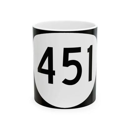 OR 451 (Oregon) (Road Sign) White Coffee Mug 11oz - Go Mug Yourself