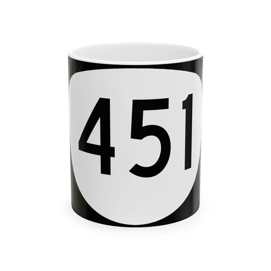 OR 451 (Oregon) (Road Sign) White Coffee Mug 11oz - Go Mug Yourself