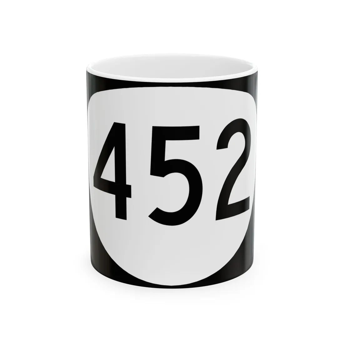 OR 452 (Oregon) (Road Sign) White Coffee Mug 11oz - Go Mug Yourself