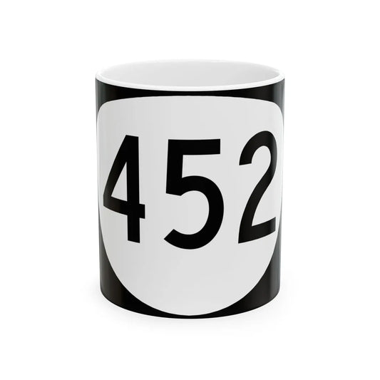 OR 452 (Oregon) (Road Sign) White Coffee Mug 11oz - Go Mug Yourself