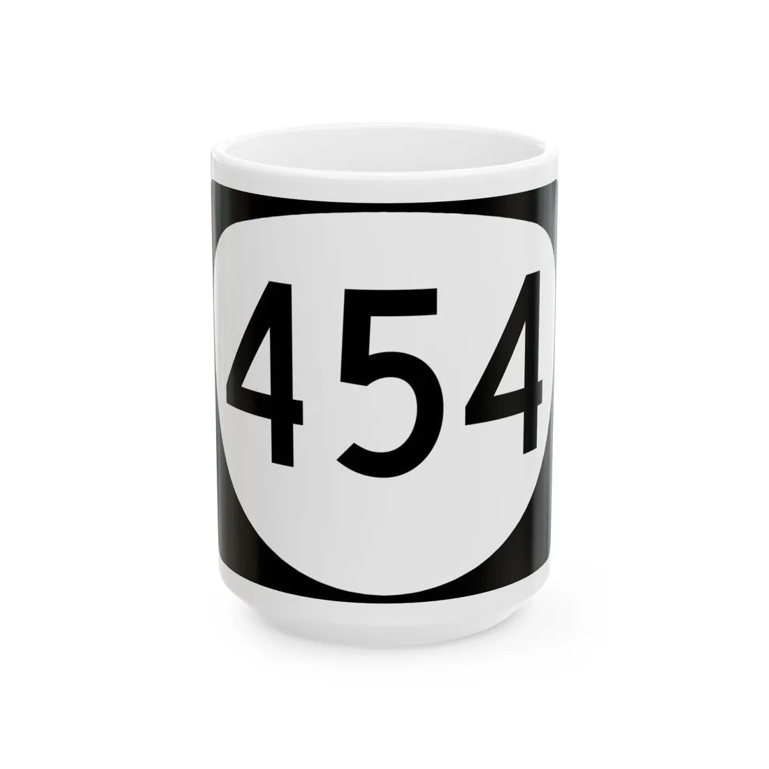OR 454 (Oregon) (Road Sign) White Coffee Mug 15oz - Go Mug Yourself