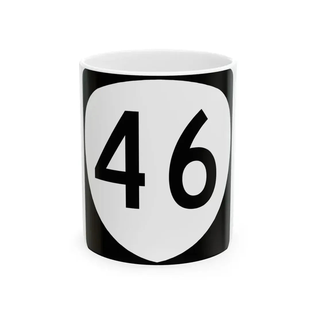 OR 46 (Oregon) (Road Sign) White Coffee Mug 11oz - Go Mug Yourself