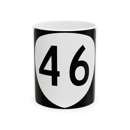 OR 46 (Oregon) (Road Sign) White Coffee Mug 11oz - Go Mug Yourself