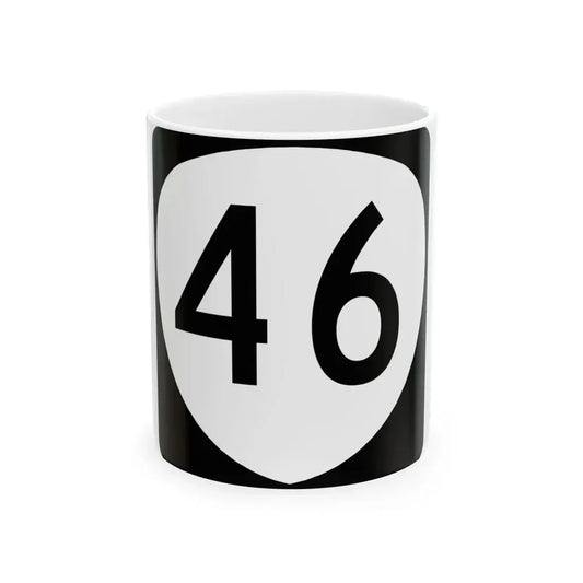 OR 46 (Oregon) (Road Sign) White Coffee Mug 11oz - Go Mug Yourself
